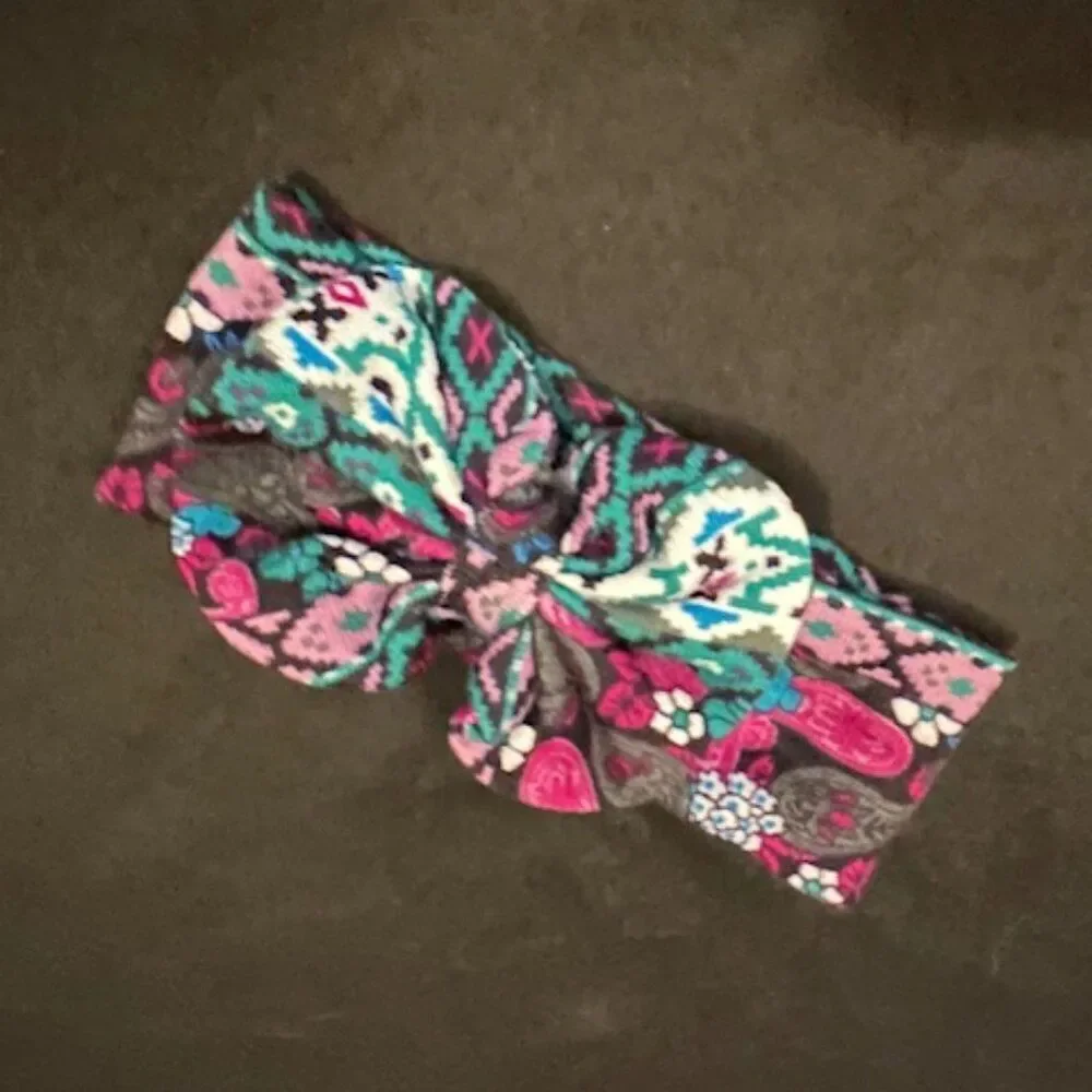 Purple, Fuschia & Teal Big Bow Headband  PFTHB5  Handmade NWT Boutique